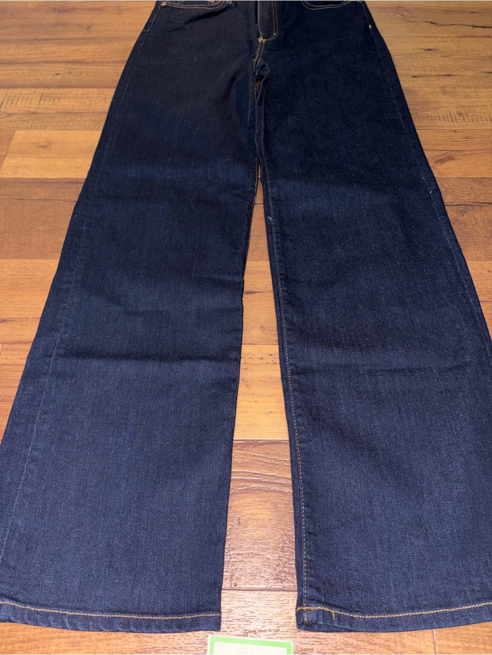 Zara High Rise Wide Leg Jeans Dark Wash Indigo Womens Size 8 EUR 40 MEX 30